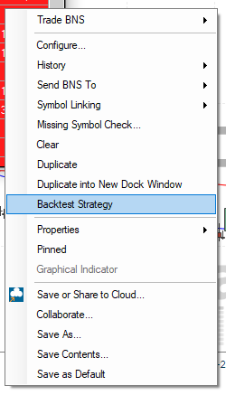 Right click Alert Window and choose Backtest Strategy